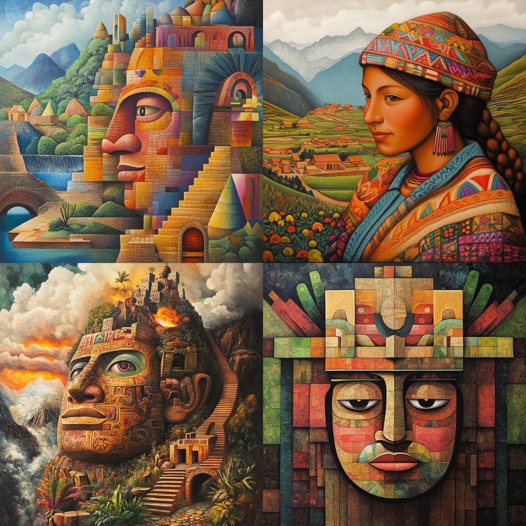 Inca art style, Midjourney V6.1, render 1 of 4