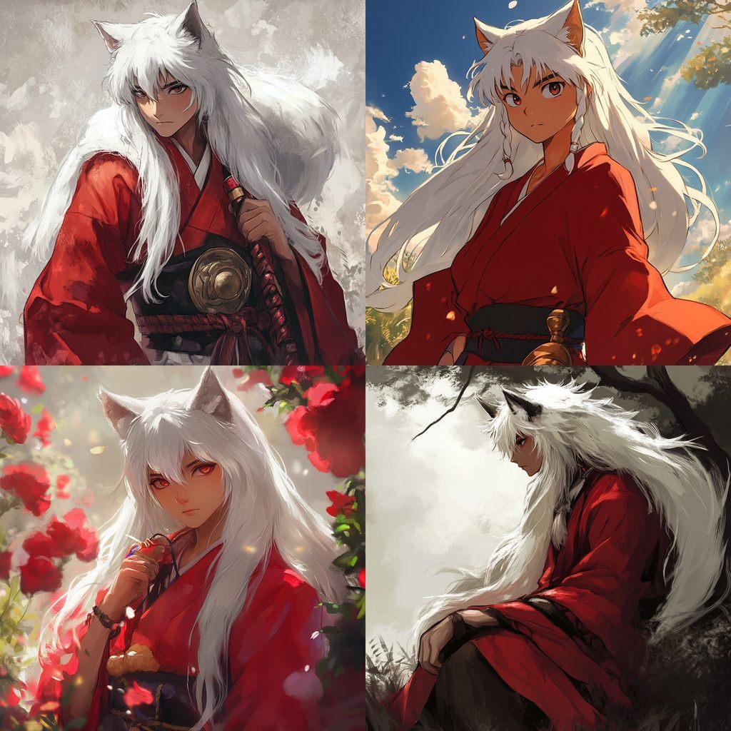 Inuyasha style, Midjourney V6.1, render 1 of 4