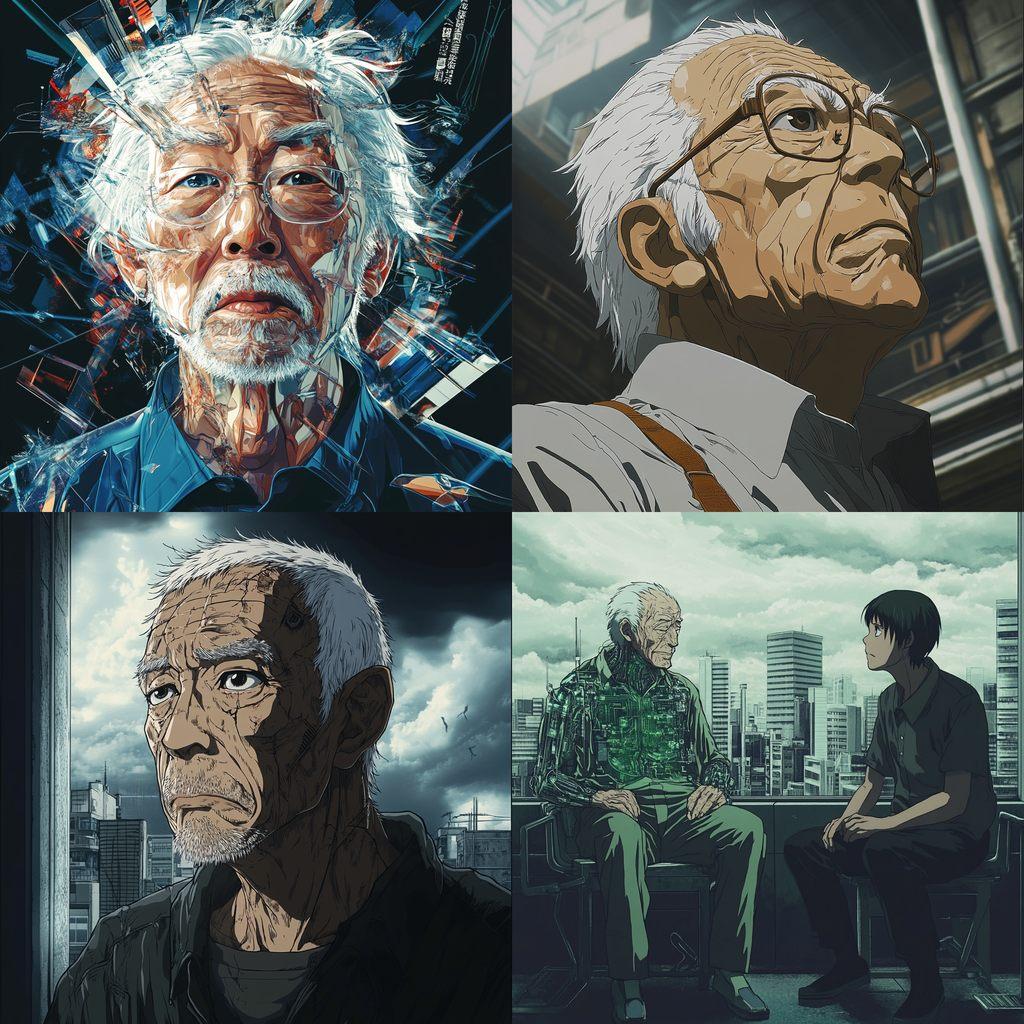 Inuyashiki style, Midjourney V6.1, render 1 of 4