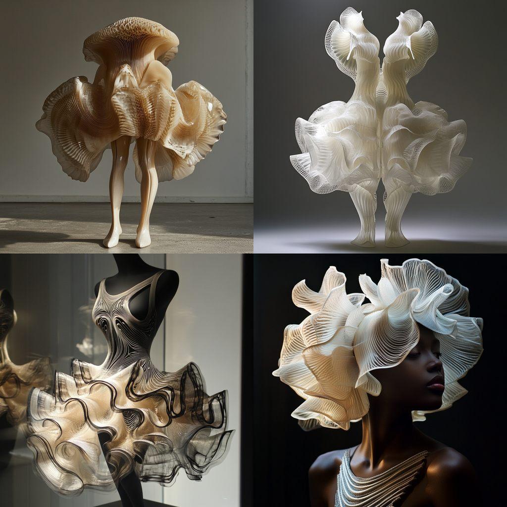 Iris van Herpen style, Midjourney V6.1, render 1 of 4