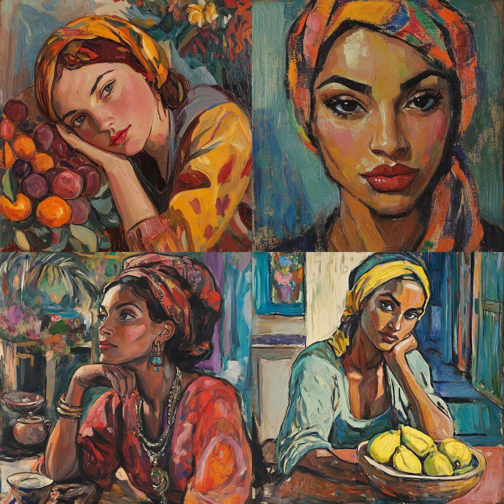 Irma Stern style, Midjourney V6.1, render 1 of 4