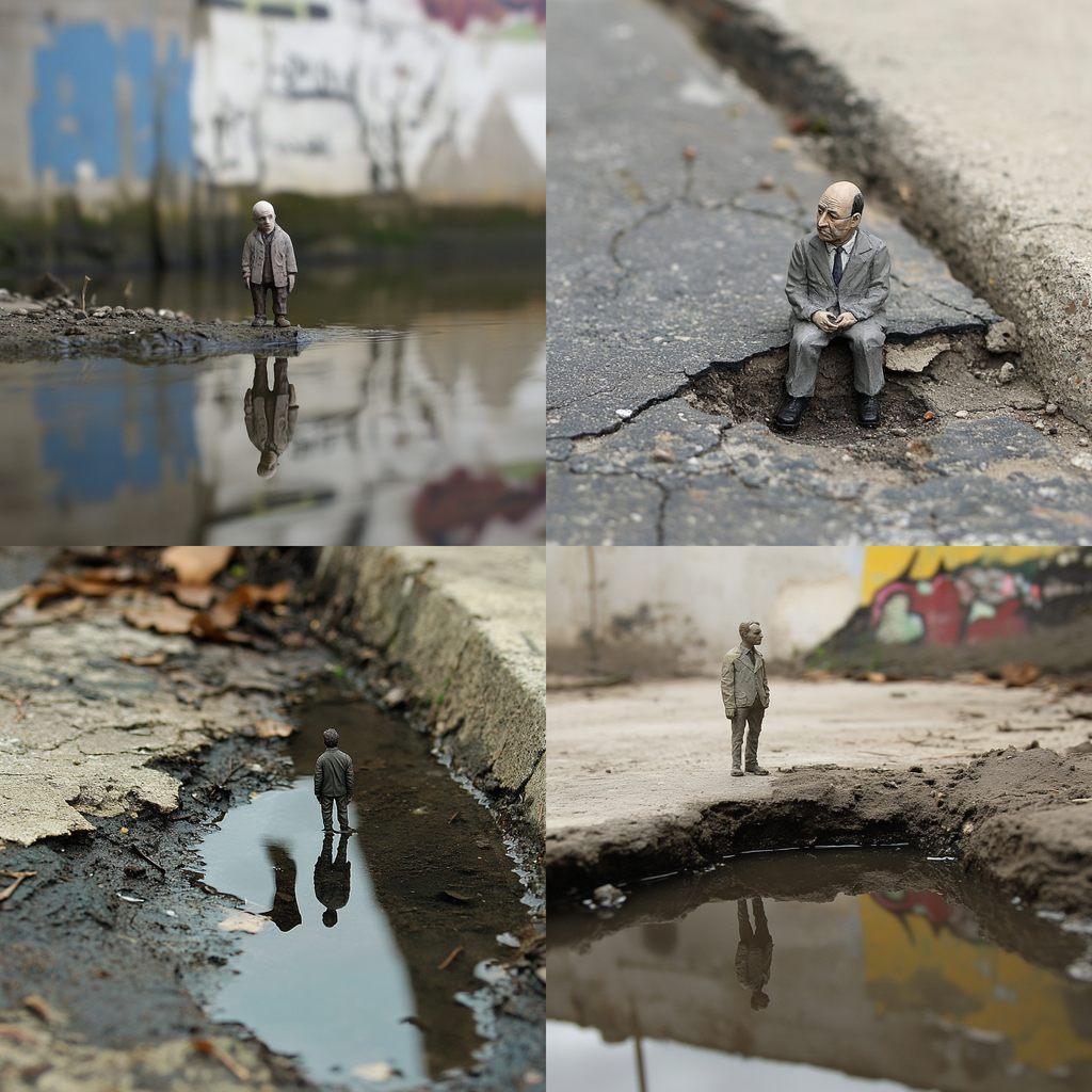 Isaac Cordal style, Midjourney V6.1, render 1 of 4