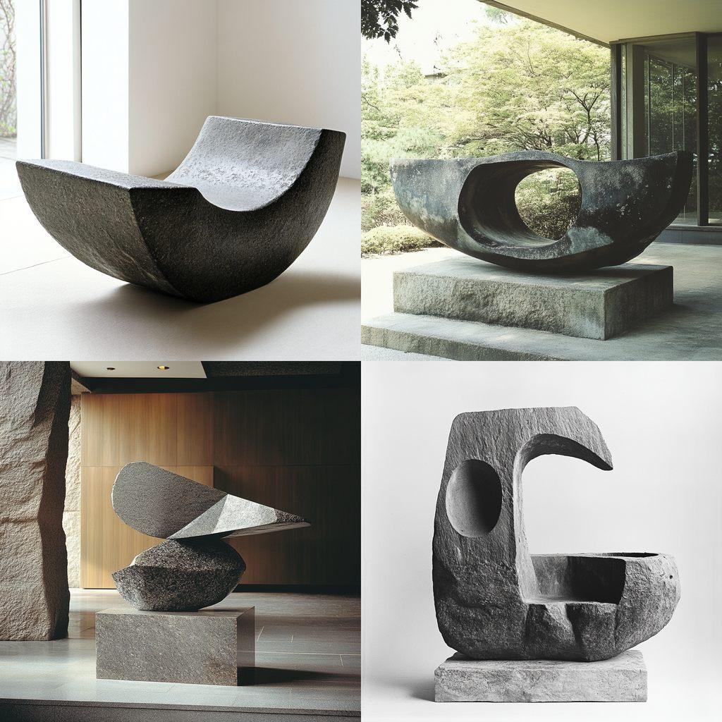 Isamu Noguchi style, Midjourney V6.1, render 1 of 4