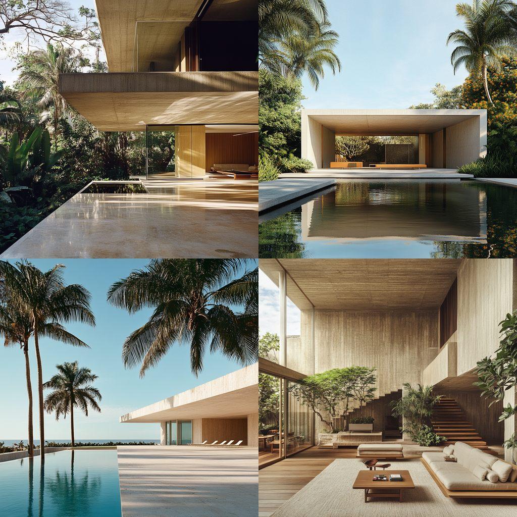 Isay Weinfeld style, Midjourney V6.1, render 1 of 4
