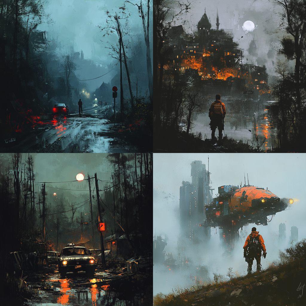 Ismail Inceoglu style, Midjourney V6.1, render 1 of 4