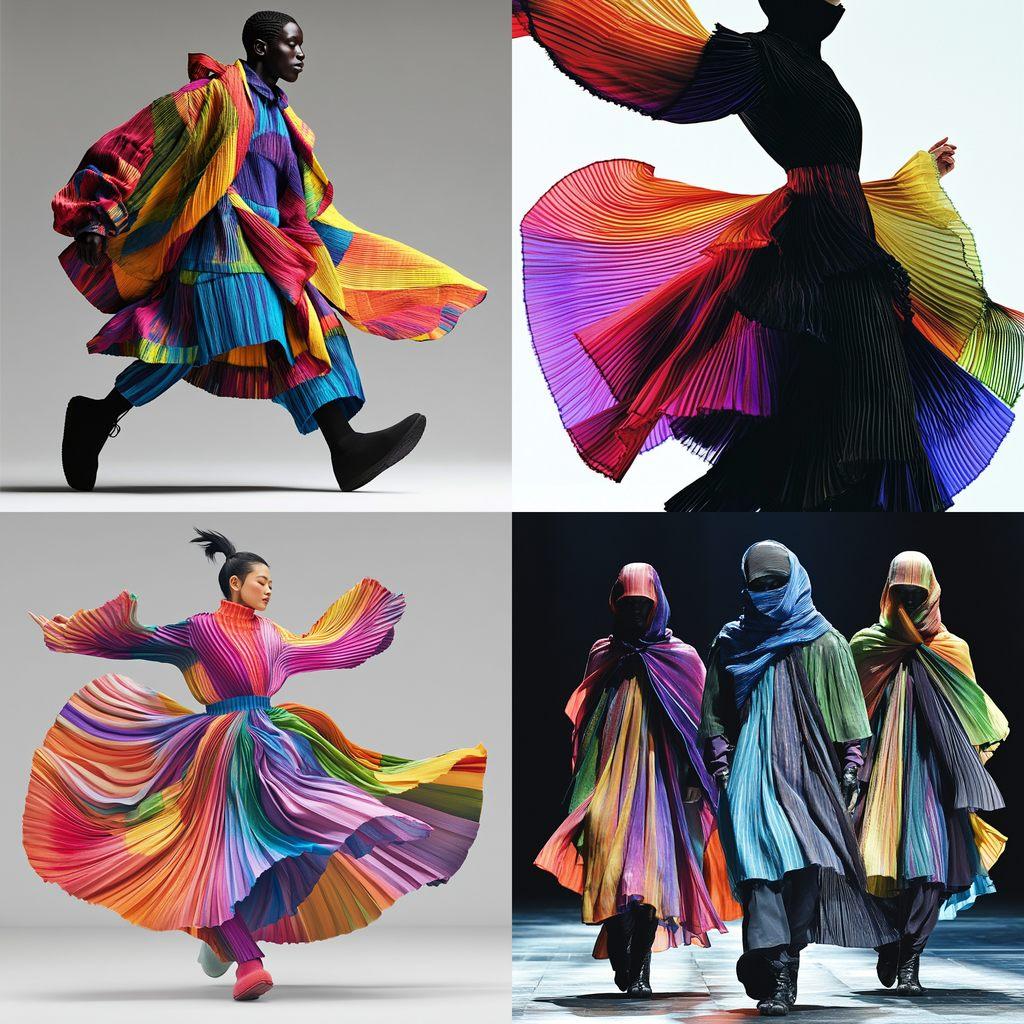 Issey Miyake style, Midjourney V6.1, render 1 of 4