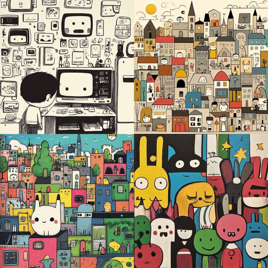 Ivan Brunetti style, Midjourney V6.1, render 1 of 4