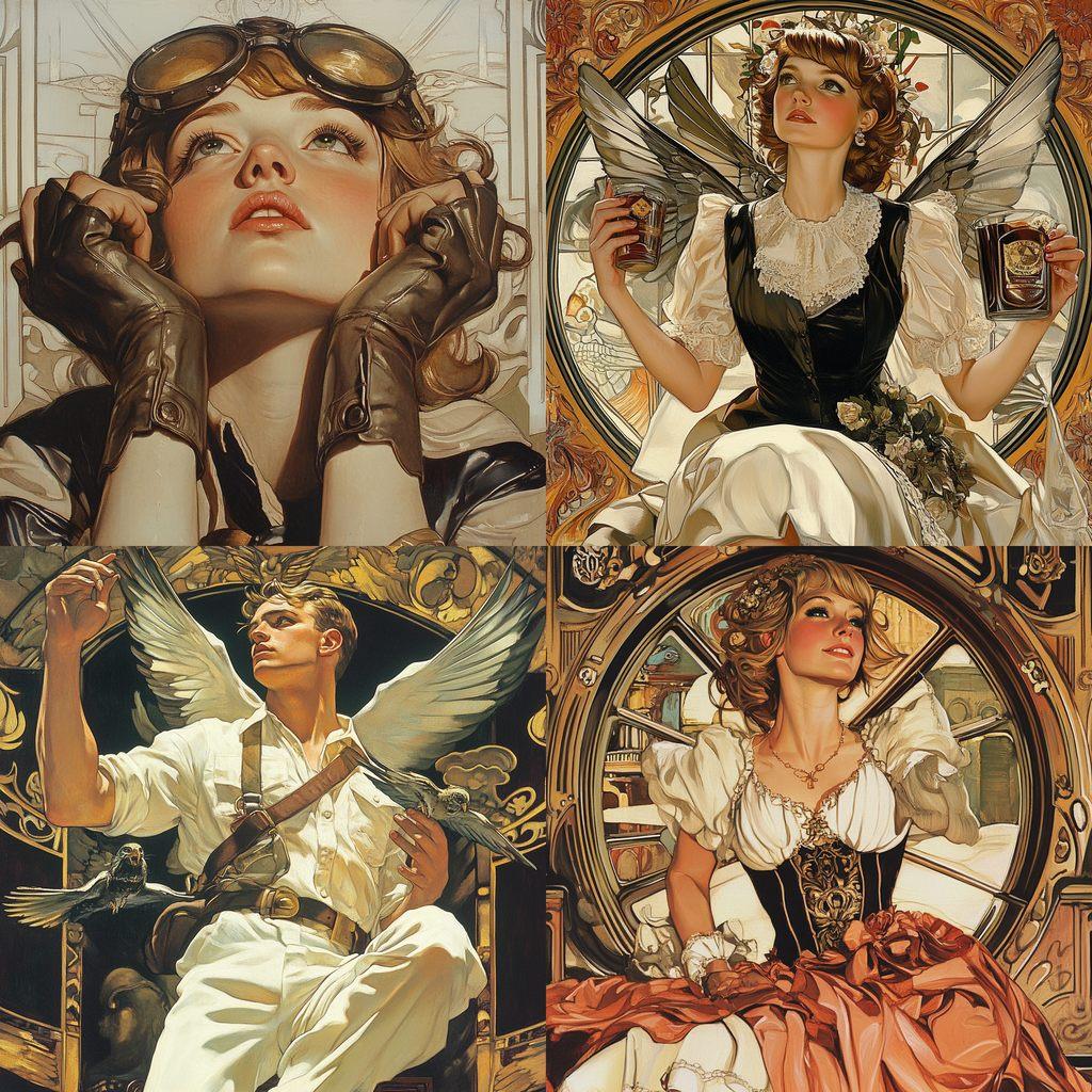 J. C. Leyendecker style, Midjourney V6.1, render 1 of 4