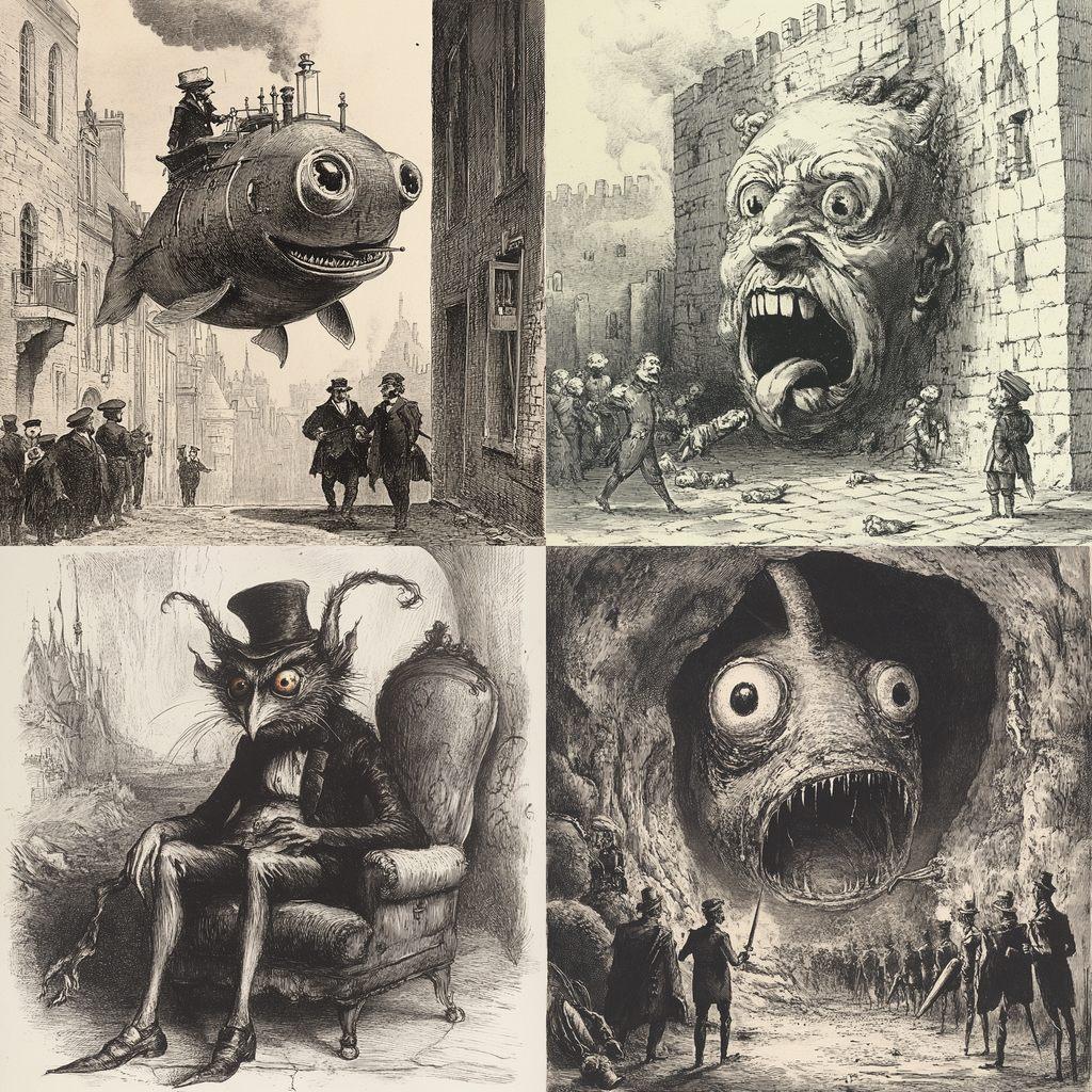 J. J. Grandville style, Midjourney V6.1, render 1 of 4