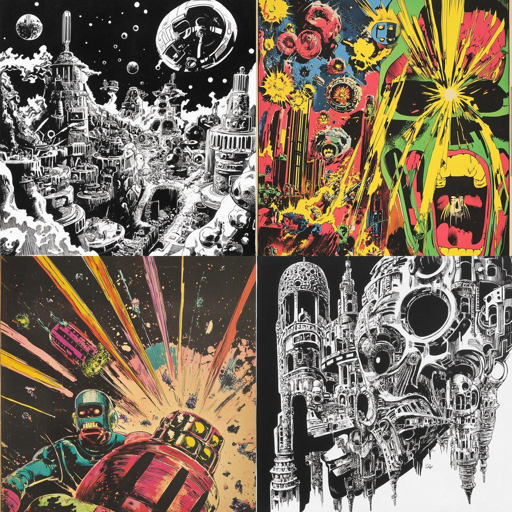 Jack Kirby style, Midjourney V6.1, render 1 of 4