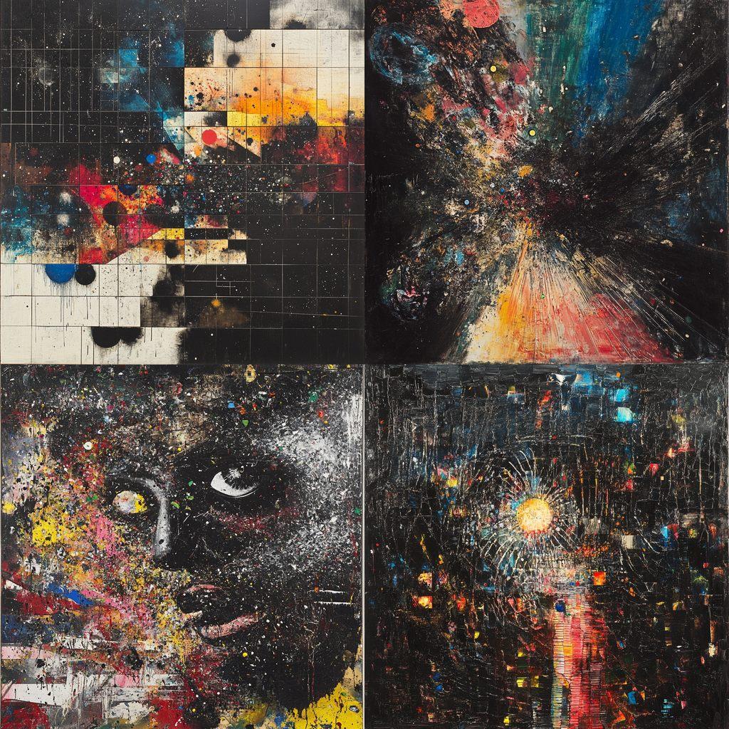 Jack Whitten style, Midjourney V6.1, render 1 of 4