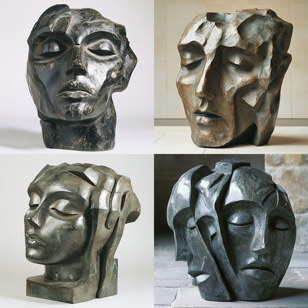 Jacob Epstein style, Midjourney V6.1, render 1 of 4