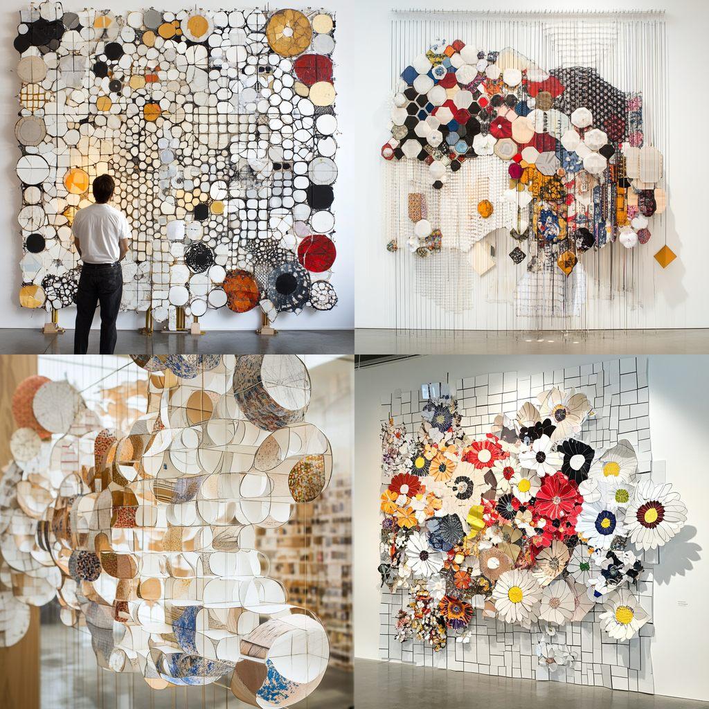 Jacob Hashimoto style, Midjourney V6.1, render 1 of 4