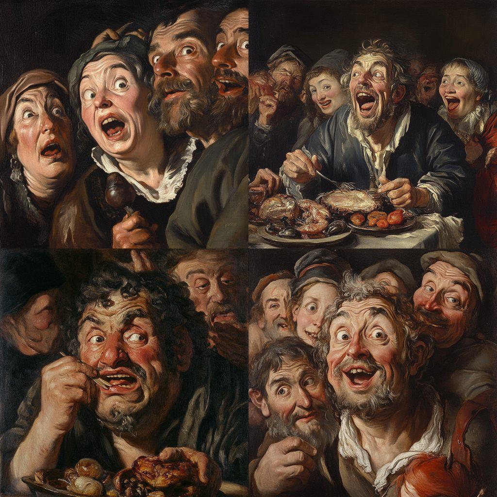 Jacob Jordaens style, Midjourney V6.1, render 1 of 4