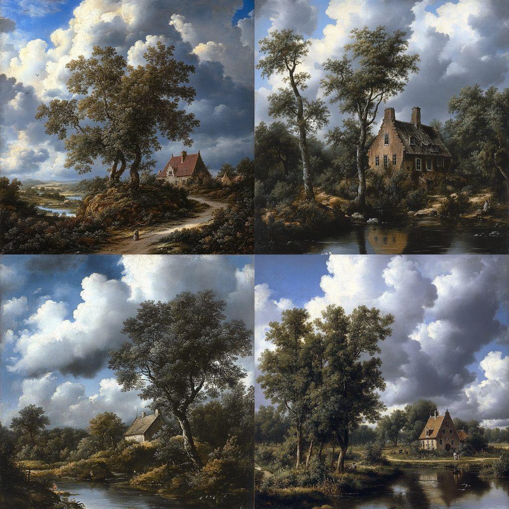 Jacob van Ruisdael style, Midjourney V6.1, render 1 of 4