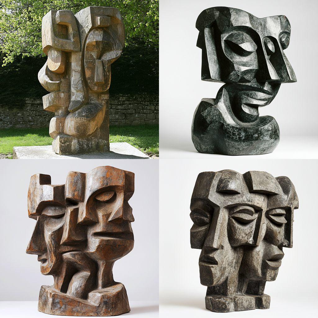 Jacques Lipchitz style, Midjourney V6.1, render 1 of 4