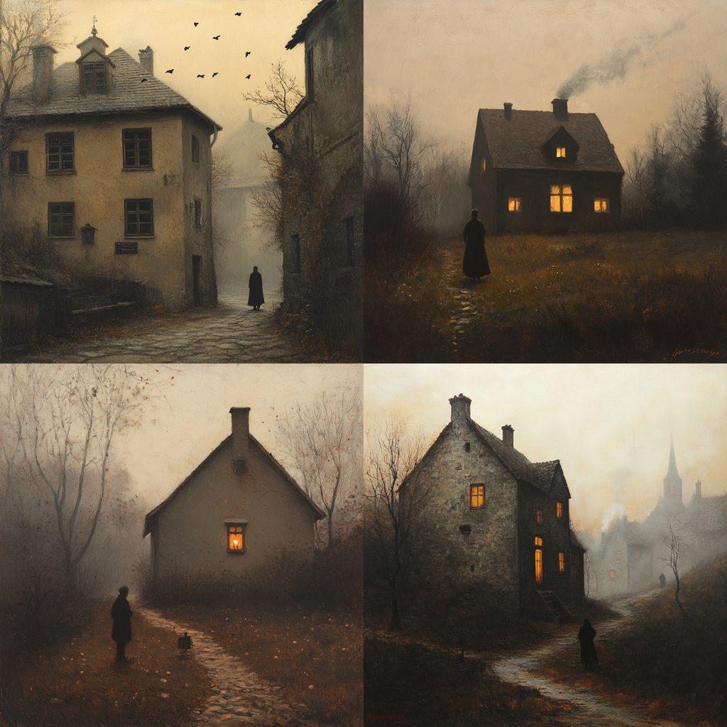 Jakub Schikaneder style, Midjourney V6.1, render 1 of 4