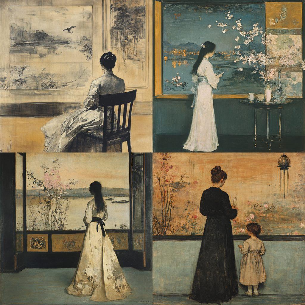 James Abbott McNeill Whistler style, Midjourney V6.1, render 1 of 4
