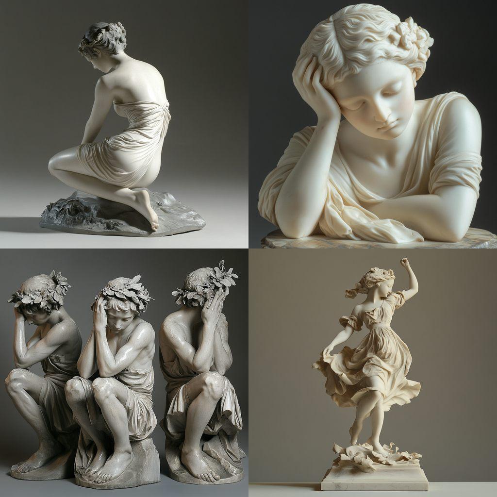 James Pradier style, Midjourney V6.1, render 1 of 4
