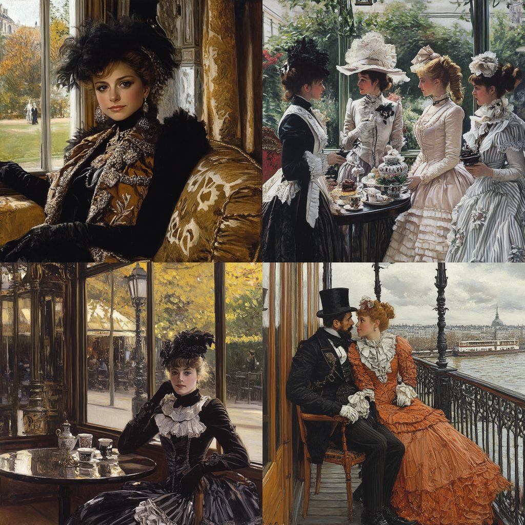 James Tissot style, Midjourney V6.1, render 1 of 4