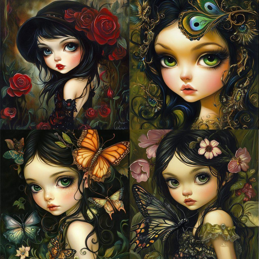 Jasmine Becket-Griffith style, Midjourney V6.1, render 1 of 4