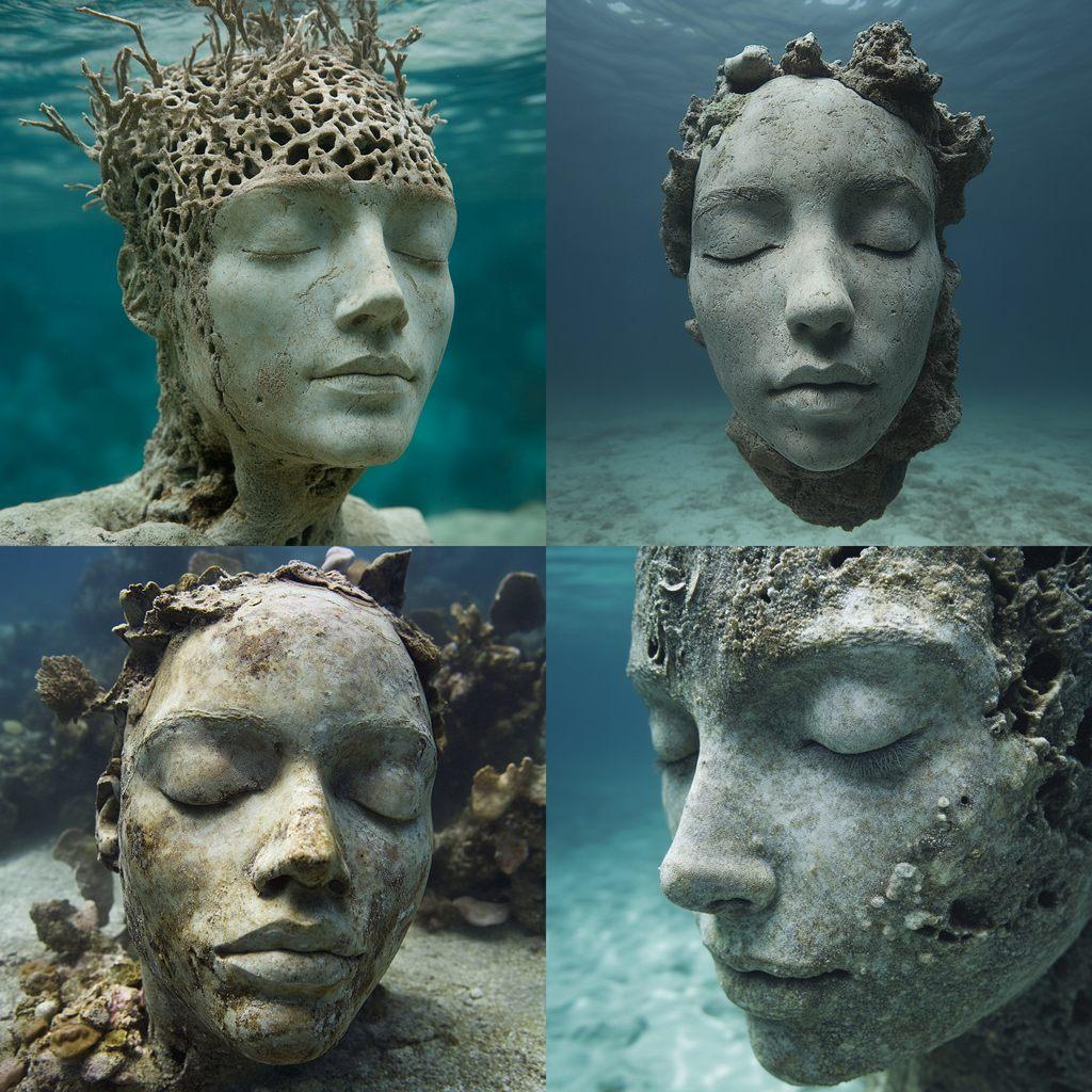 Jason deCaires Taylor style, Midjourney V6.1, render 1 of 4
