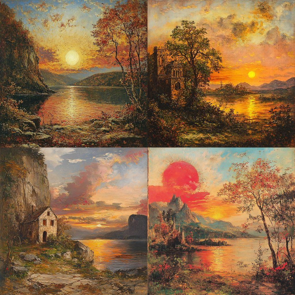 Jasper Francis Cropsey style, Midjourney V6.1, render 1 of 4