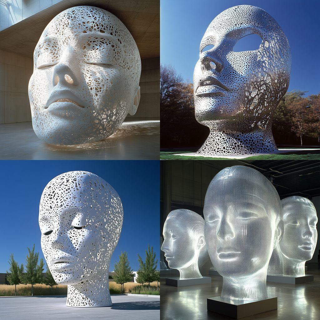 Jaume Plensa style, Midjourney V6.1, render 1 of 4