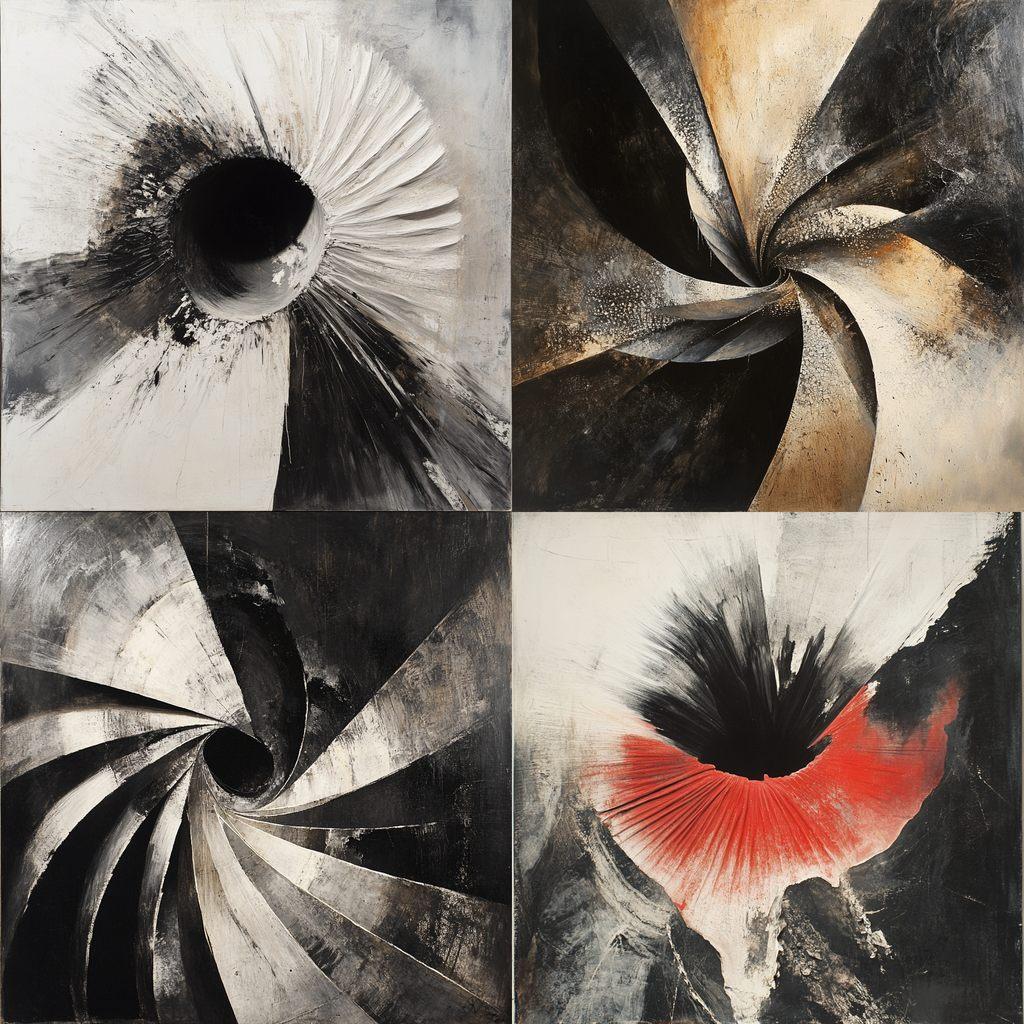 Jay DeFeo style, Midjourney V6.1, render 1 of 4