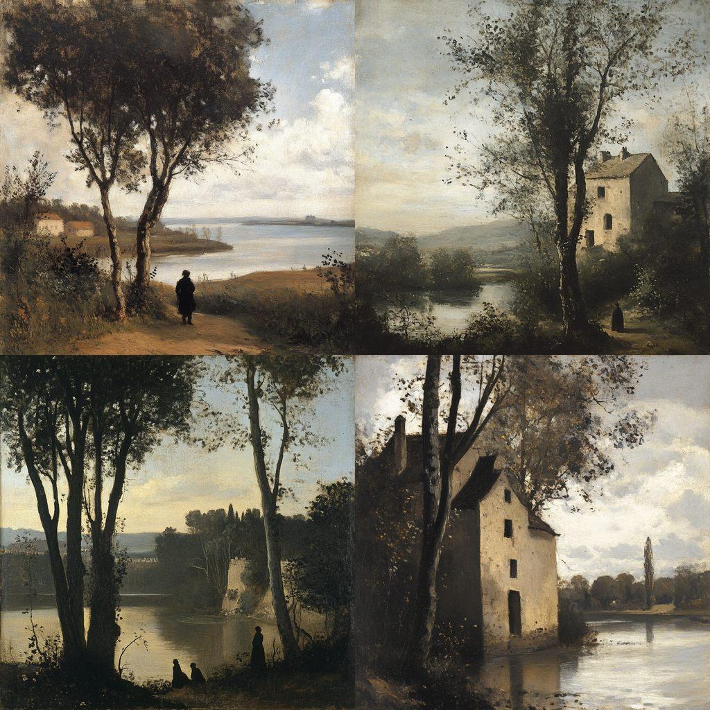Jean-Baptiste Corot style, Midjourney V6.1, render 1 of 4