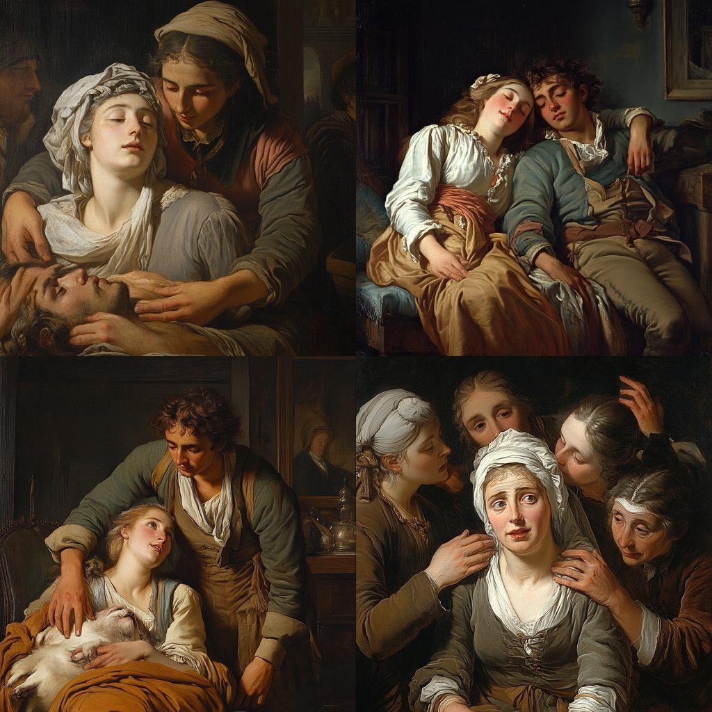 Jean-Baptiste Greuze style, Midjourney V6.1, render 1 of 4