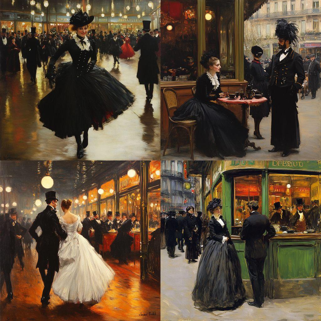 Jean Beraud style, Midjourney V6.1, render 1 of 4