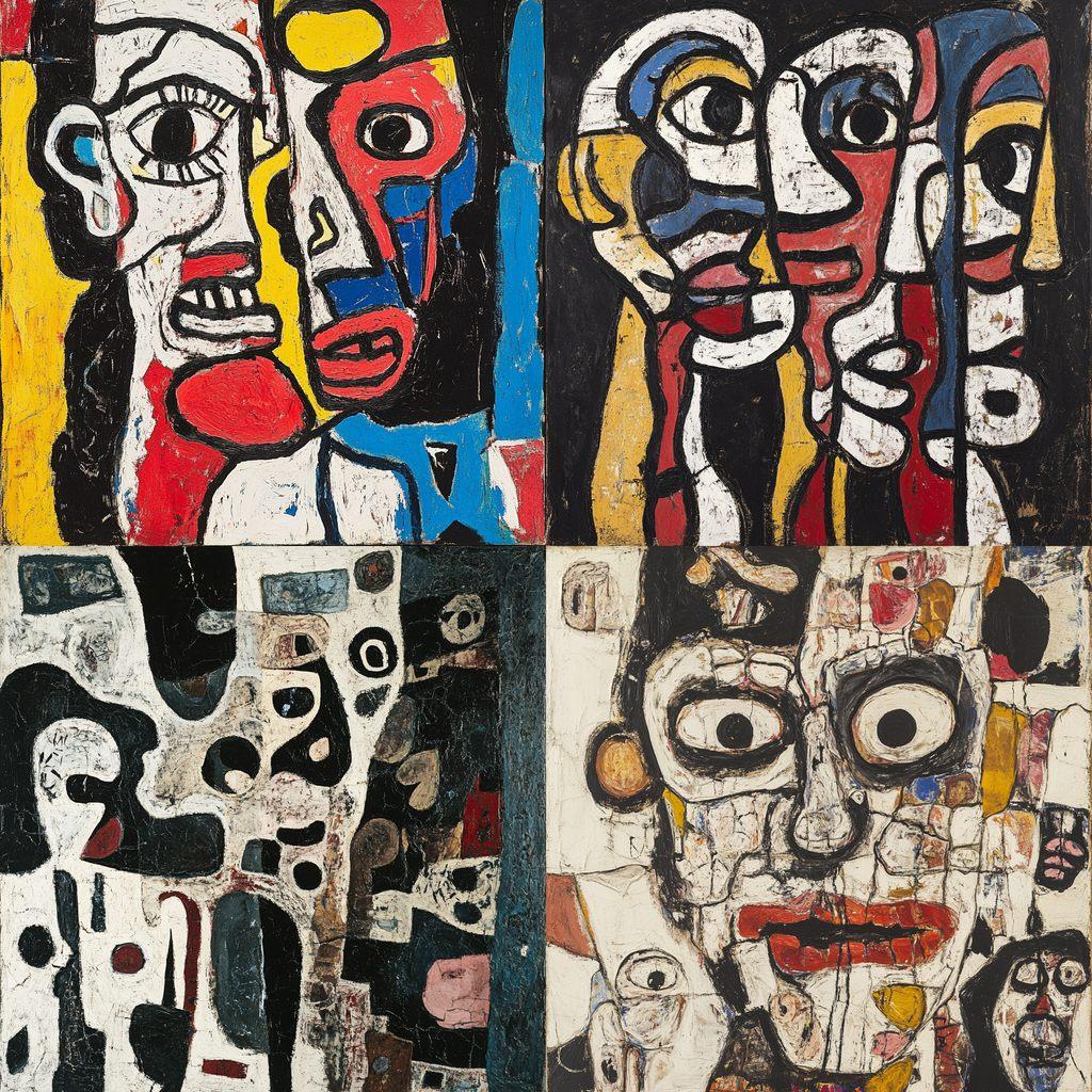 Jean Dubuffet style, Midjourney V6.1, render 1 of 4