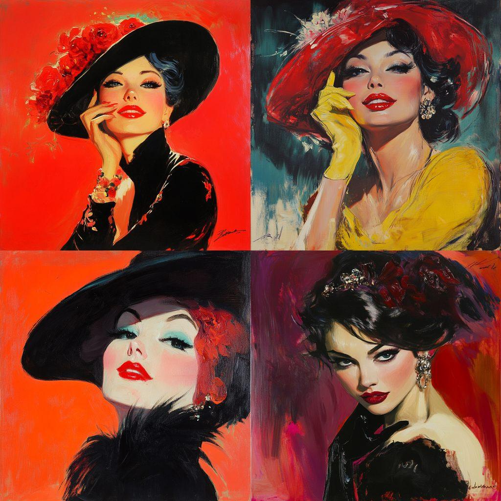 Jean-Gabriel Domergue style, Midjourney V6.1, render 1 of 4