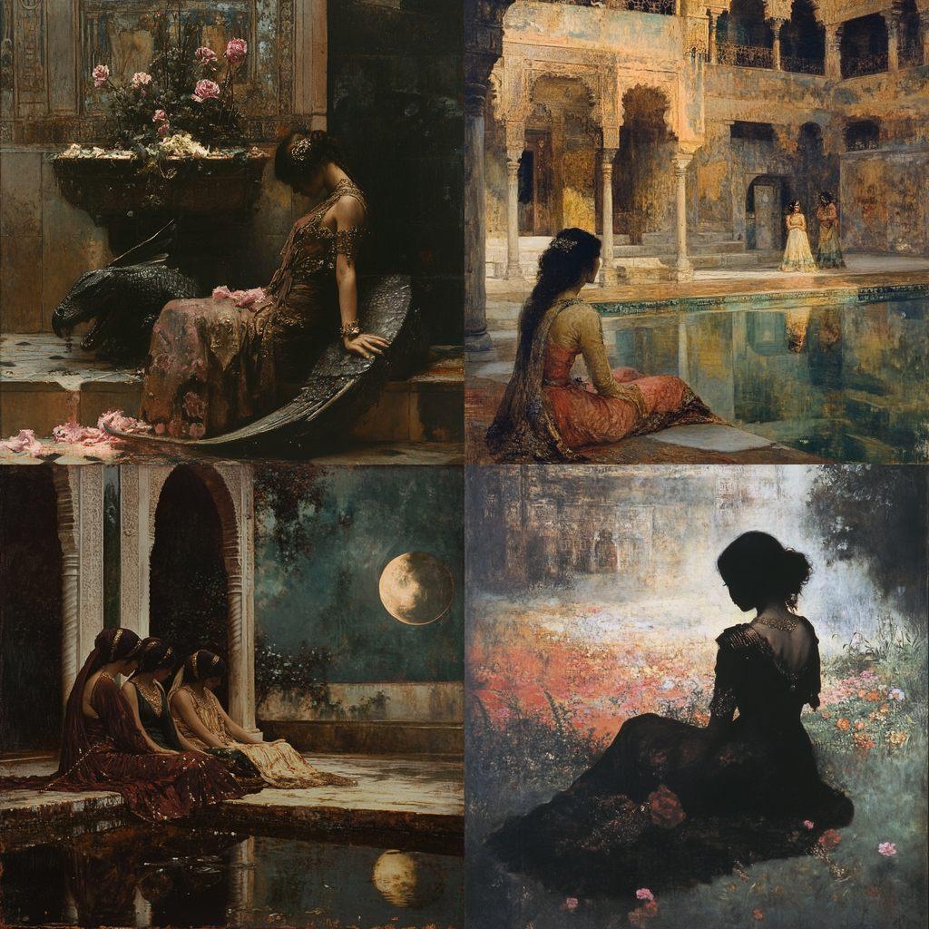 Jean-Joseph Benjamin-Constant style, Midjourney V6.1, render 1 of 4