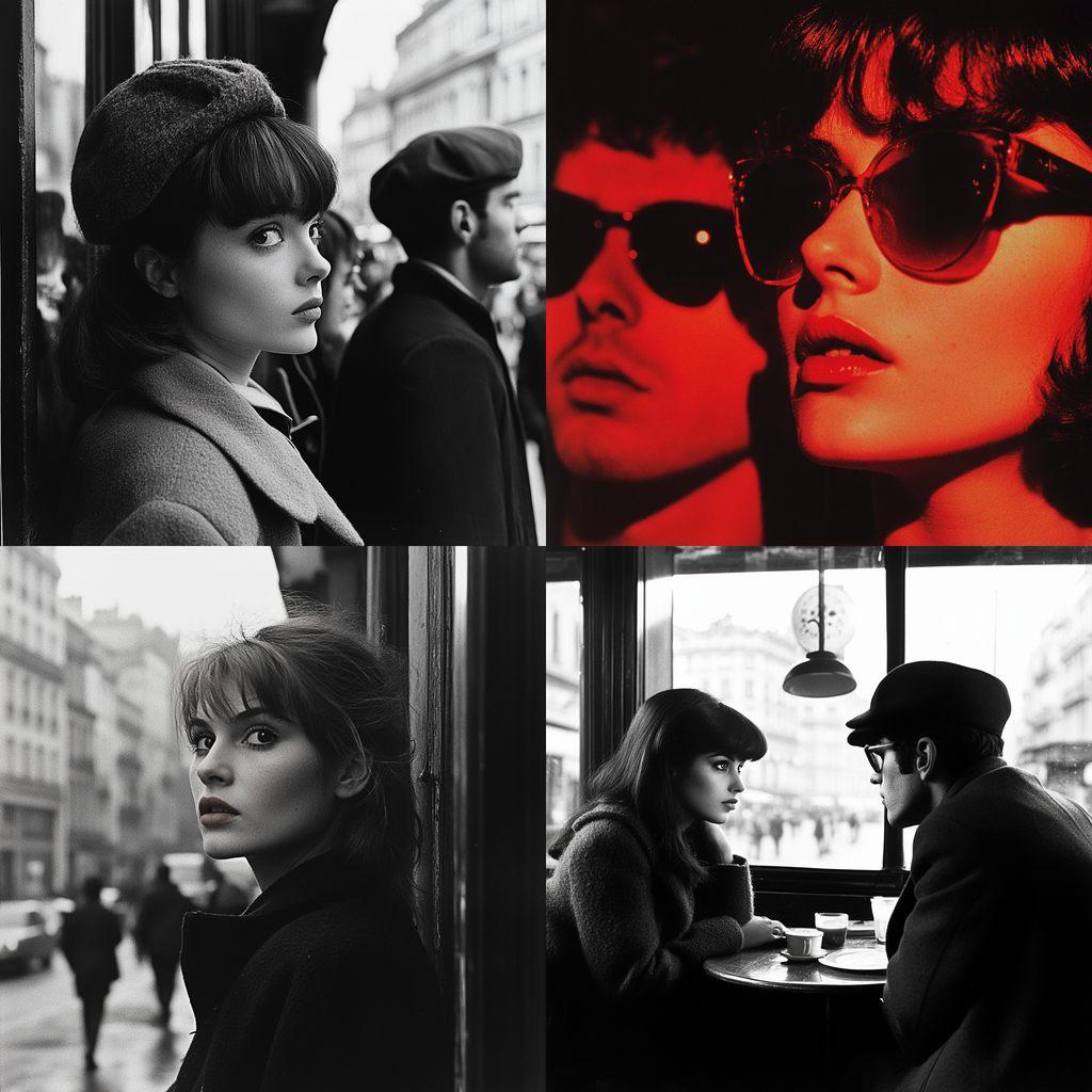 Jean-Luc Godard style, Midjourney V6.1, render 1 of 4