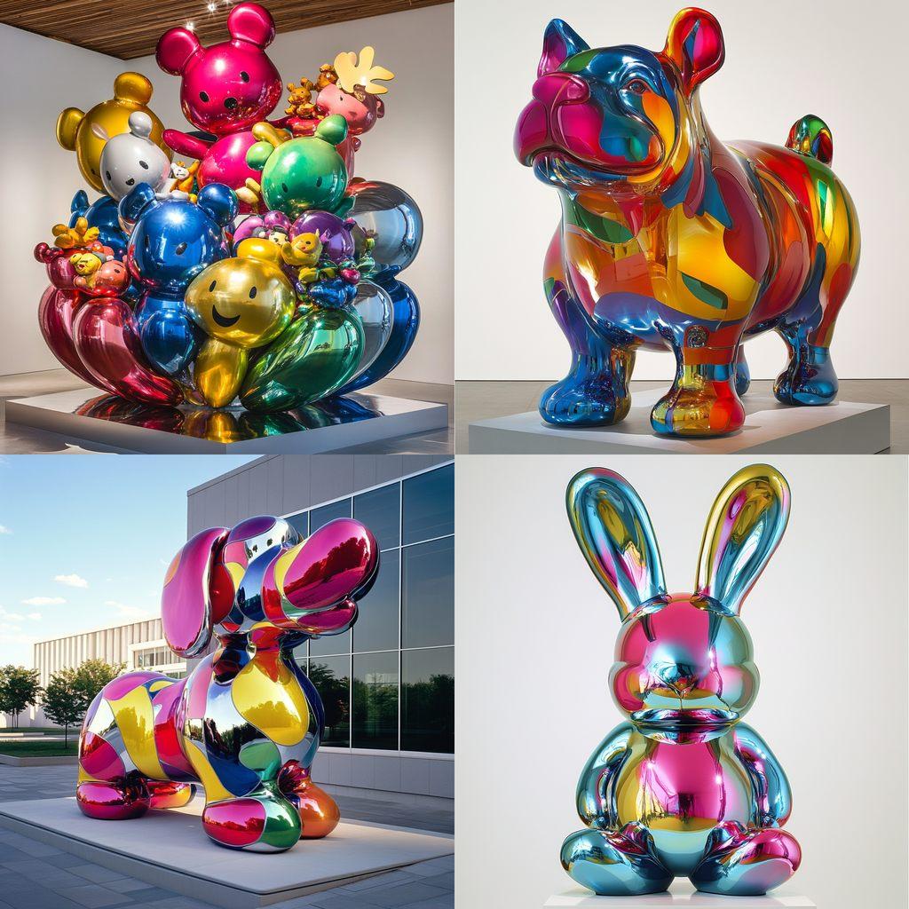 Jeff Koons style, Midjourney V6.1, render 1 of 4