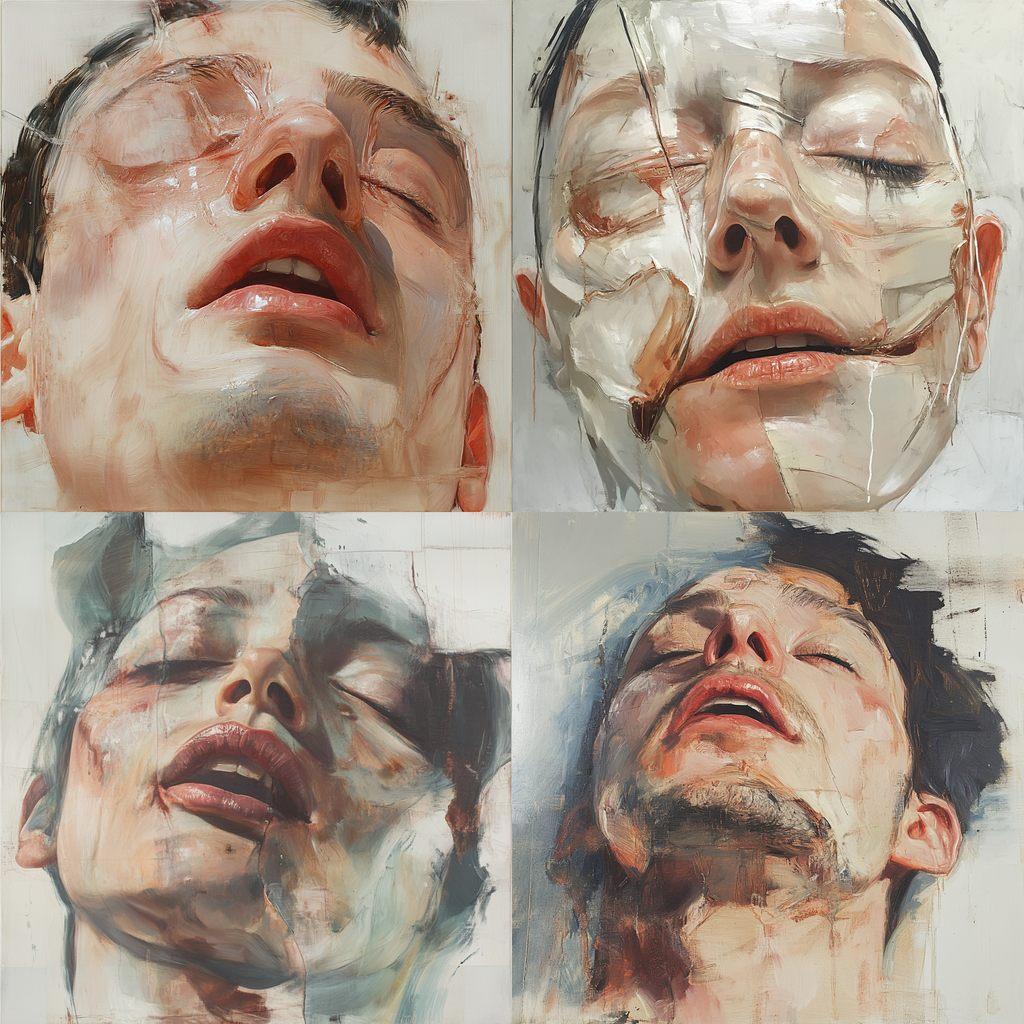 Jenny Saville style, Midjourney V6.1, render 1 of 4