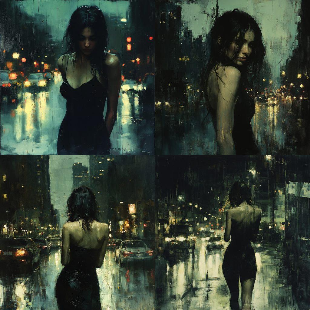 Jeremy Mann style, Midjourney V6.1, render 1 of 4