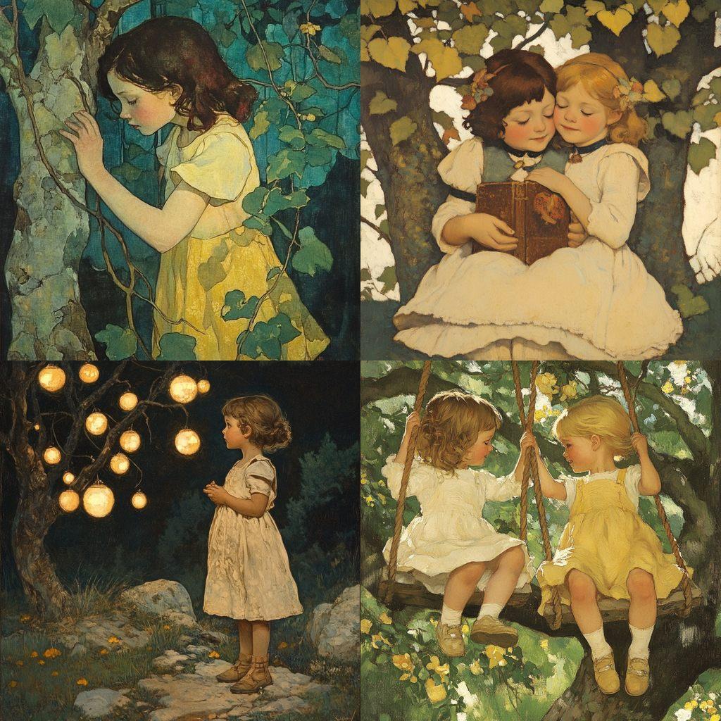 Jessie Willcox Smith style, Midjourney V6.1, render 1 of 4