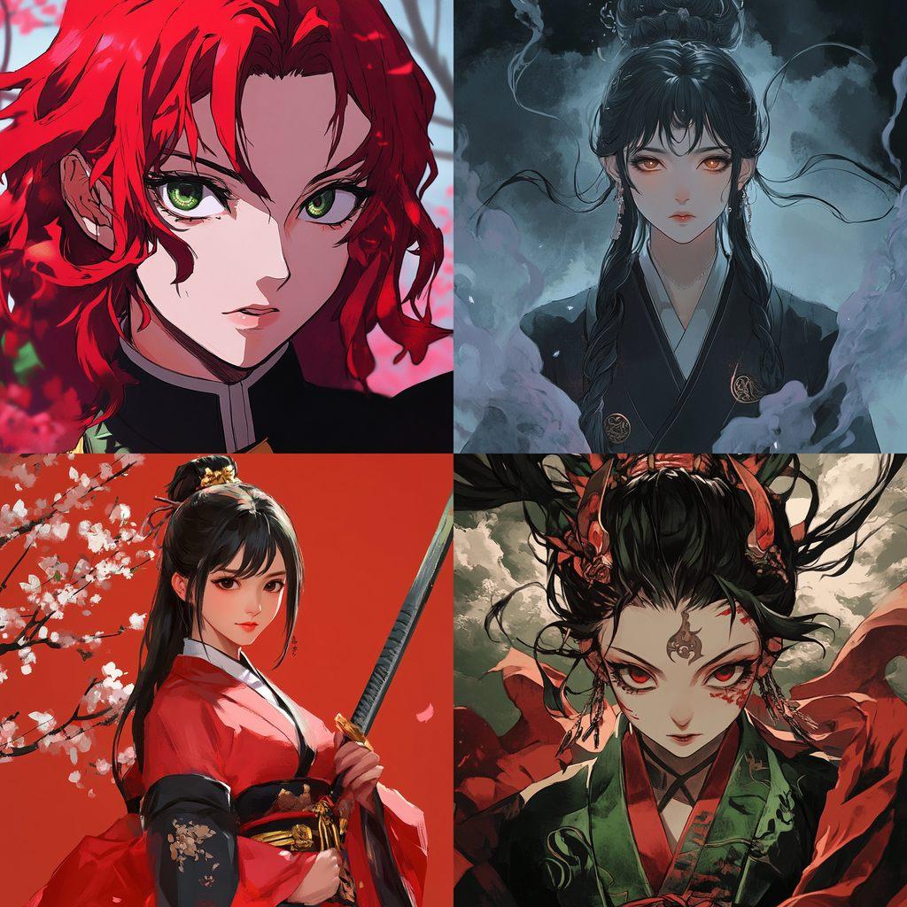 Jidaimono anime style style, Midjourney V6.1, render 1 of 4