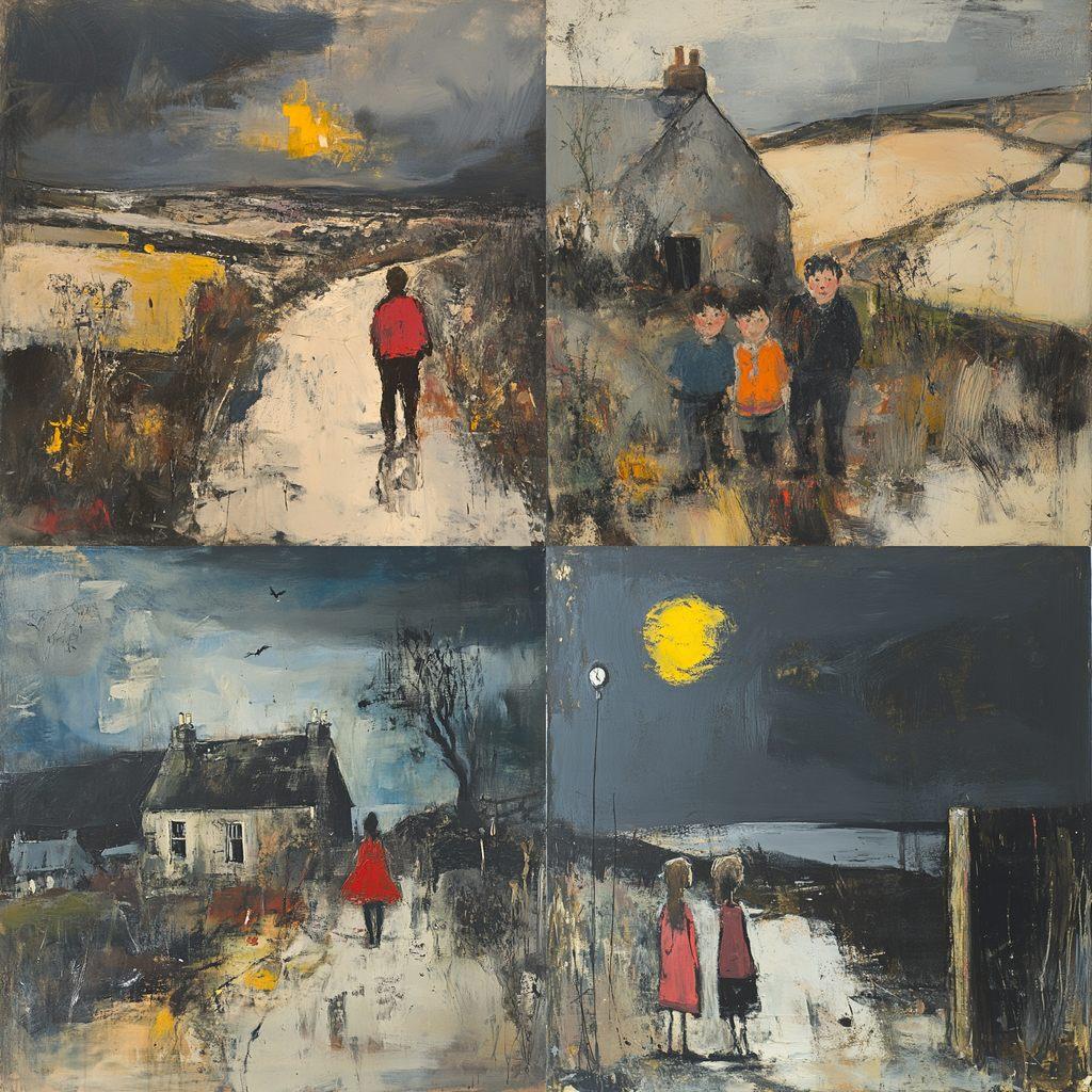 Joan Eardley style, Midjourney V6.1, render 1 of 4