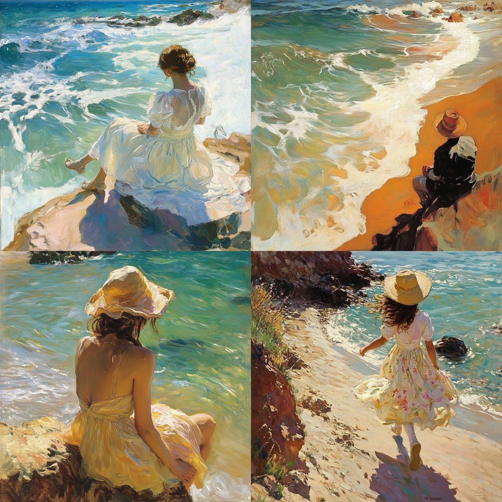 Joaquin Sorolla style, Midjourney V6.1, render 1 of 4