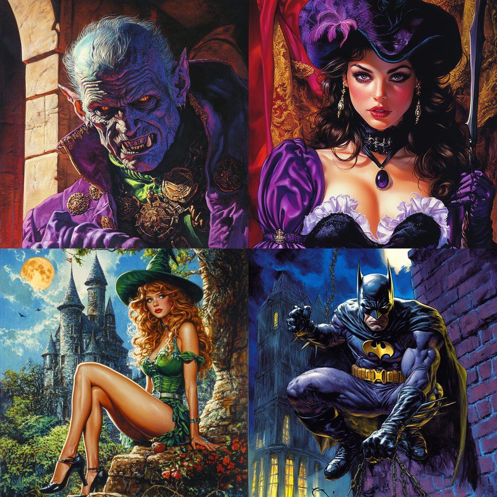 Joe Jusko style, Midjourney V6.1, render 1 of 4