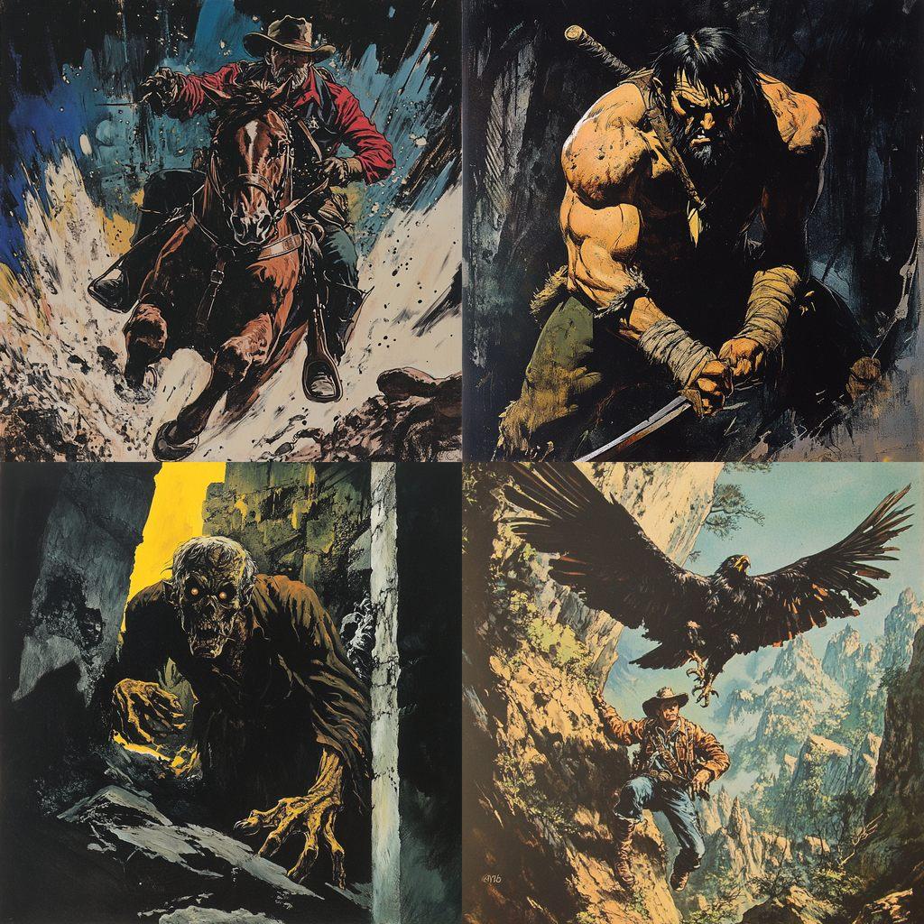 Joe Kubert style, Midjourney V6.1, render 1 of 4