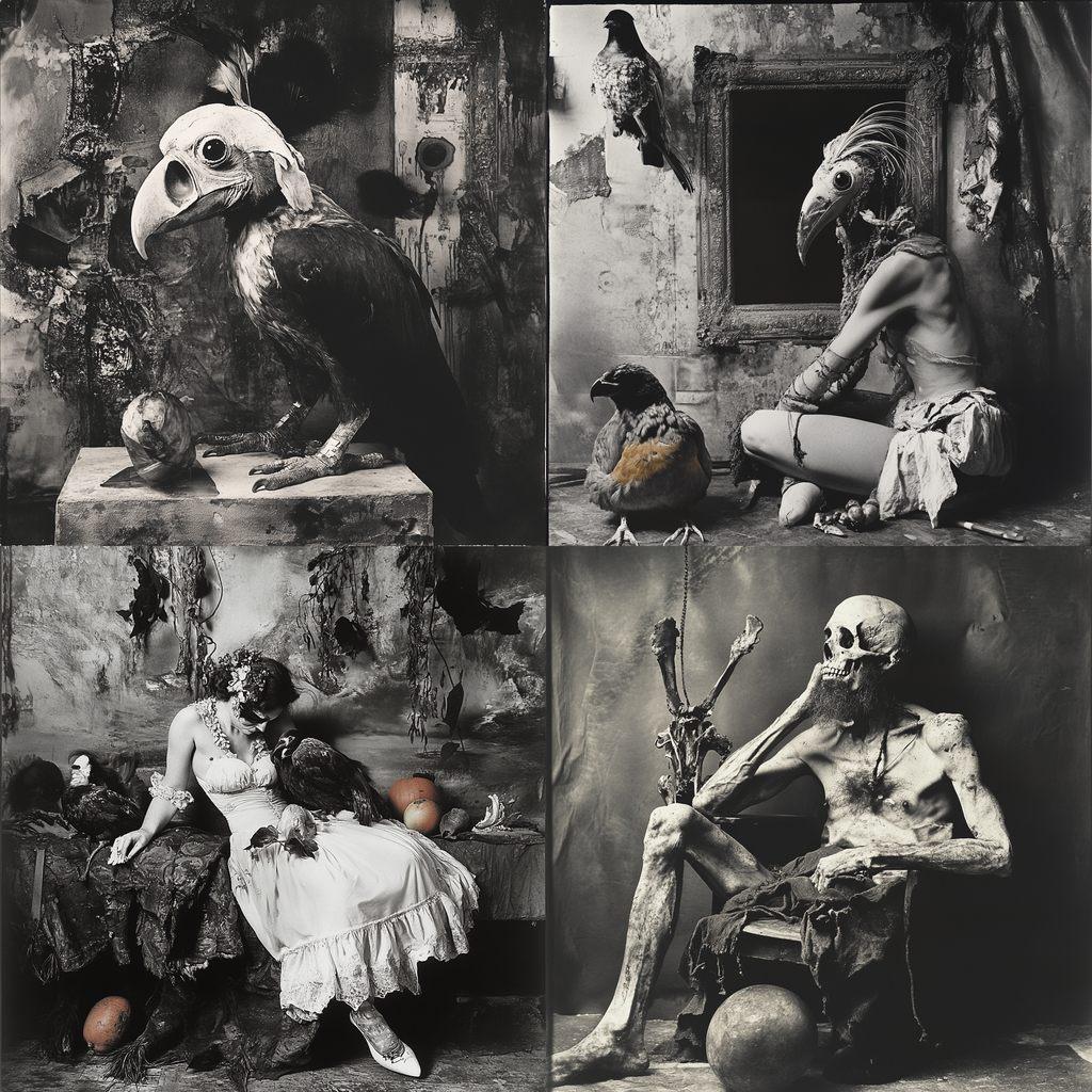 Joel-Peter Witkin style, Midjourney V6.1, render 1 of 4