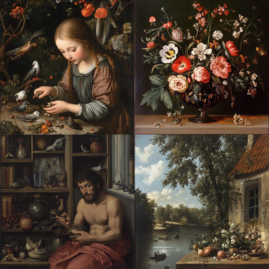 Johannes Cornelisz Verspronck style, Midjourney V6.1, render 1 of 4