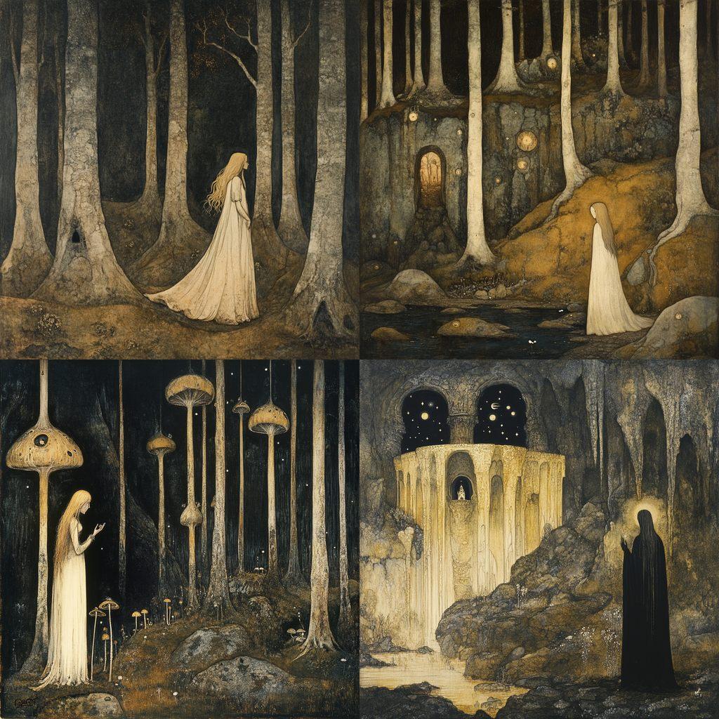 John Bauer style, Midjourney V6.1, render 1 of 4