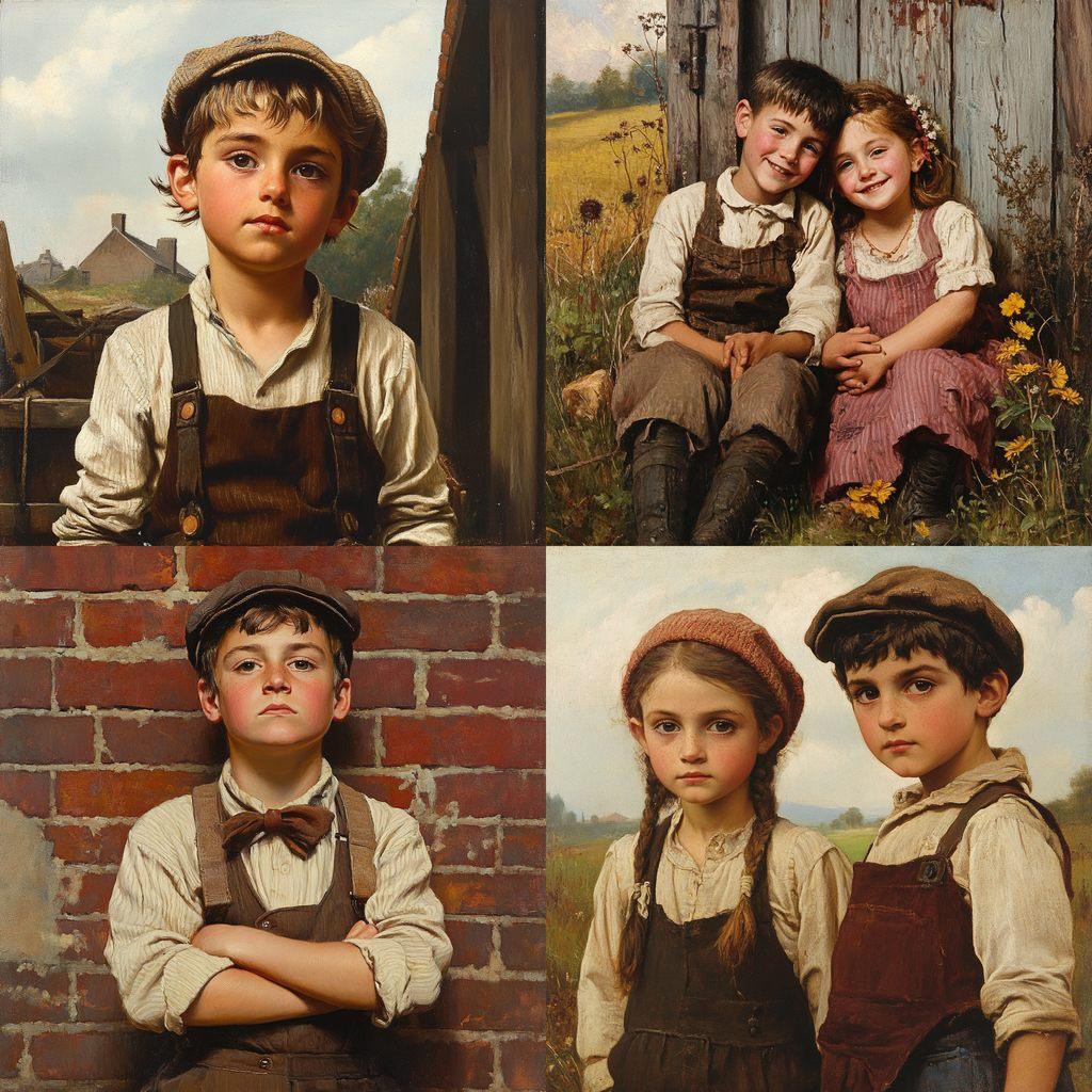 John George Brown style, Midjourney V6.1, render 1 of 4