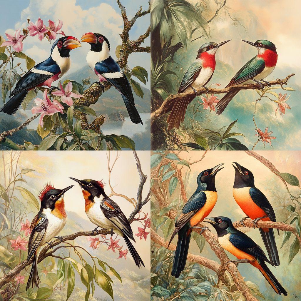 John Gould style, Midjourney V6.1, render 1 of 4